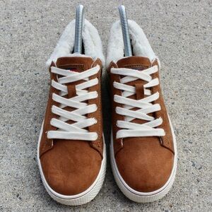 Tommy Hilfiger Women's Brown Faux Suede Platform Sneakers Sz 5.5M